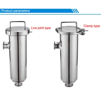สแตนเลสเกรดอาหารสุขาภิบาลมุมประเภท Tri CLAMP FILTER ตลับท่อน้ําติดตั้งอย่างรวดเร็ว DUPLEX FILTER 2