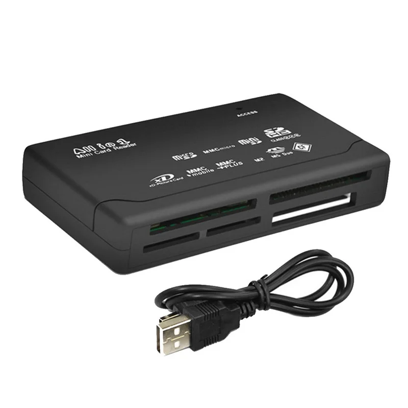 Card Reader USB2.0 Memory Card Reader Fast Data Transmission Black images - 6
