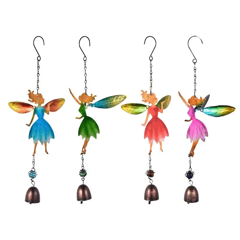 

Unique Wind Chimes Cute Colorful Little Angel Hand-Painted Metal Crafts Wind chimes best Bell Hanging gift for home Decor