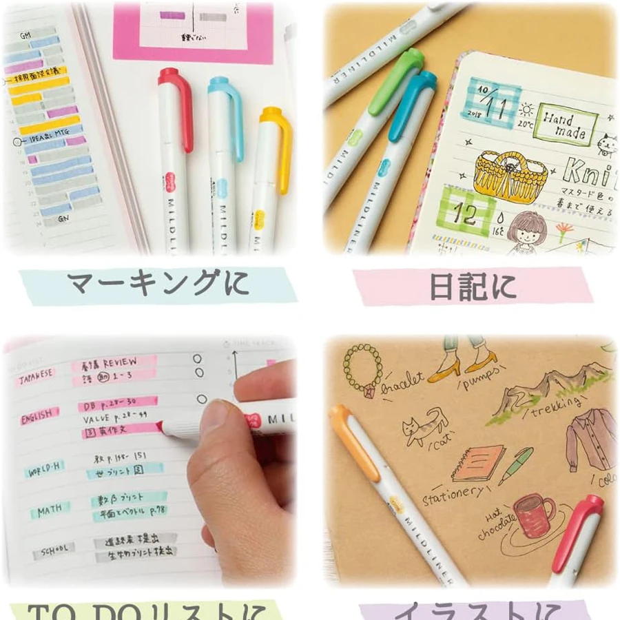 Zebra Mildliner Highlighter Pastel Full Set 5/25/35 Colors Marker