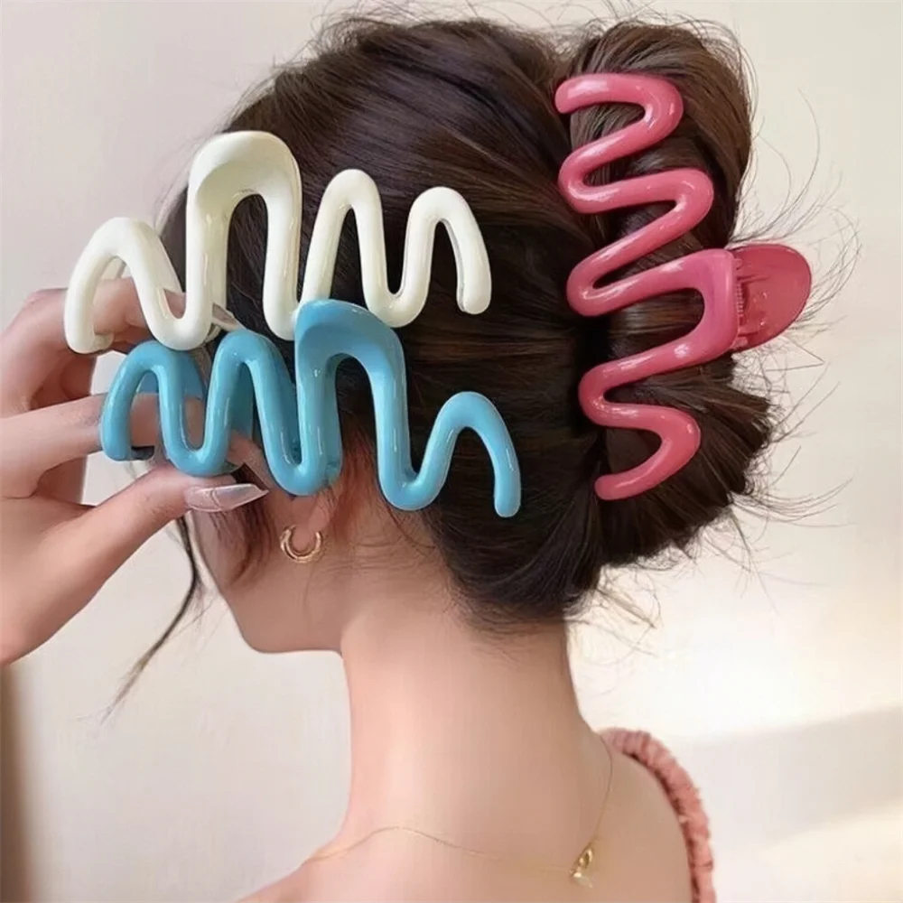 

Красочная Желейная волнистая заколка для волос для женщин и девушек карамельных цветов в Корейском стиле милая шпилька для хвоста заколка для волос головной убор