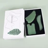 Green Aventurine Gouache Scraper Natural Jade Stone Guasha Set Neck Body Facial Massager Wrinkle Remover Beauty Tools Skin Care 2
