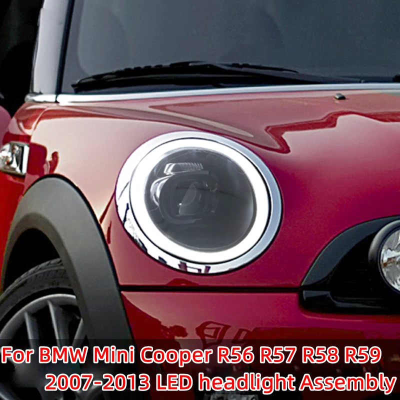 

Colorful Angel Eyes Halo LED Driving Running Light For BMW Mini Cooper R56 R57 R58 R59 2007-2013 LED Headlight Assembly