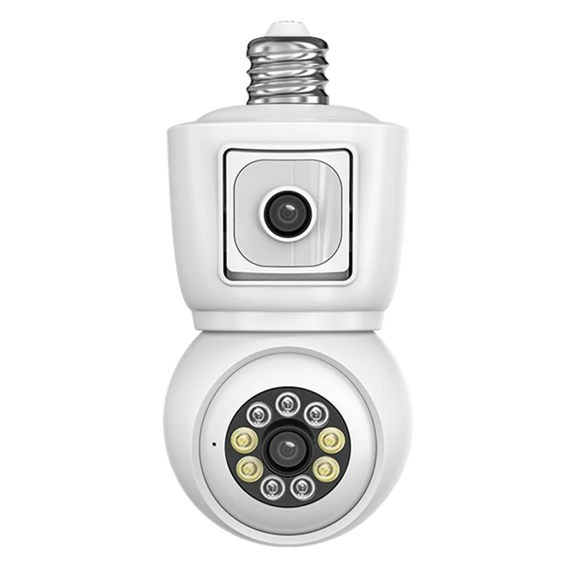 Smart WiFi Light Bulb Security Camera Dual HD Lens, E27 Connector 2.4Ghz Only, Wireless, Real-Time Video Monitoring 5