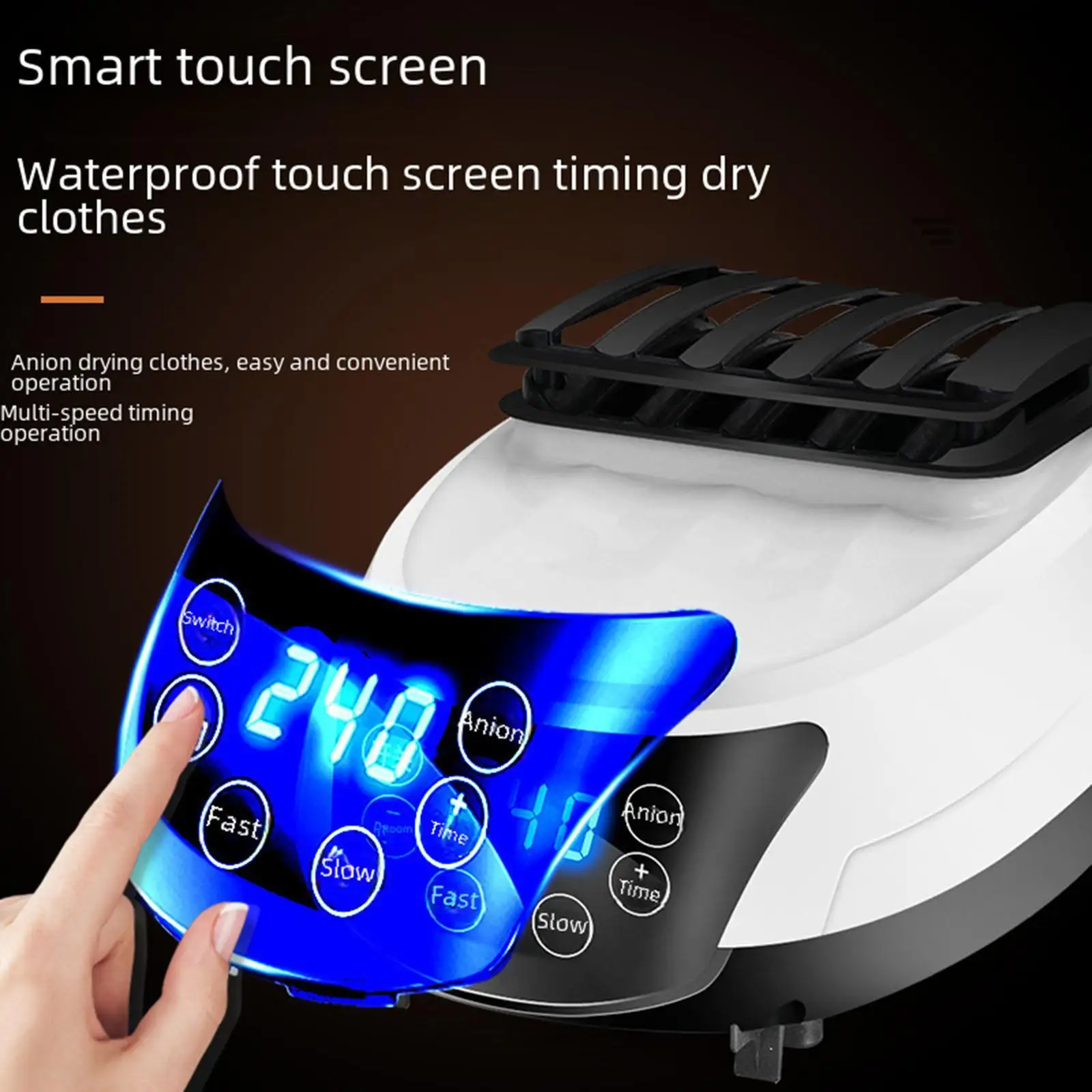 Portable Clothes Dryer Adjustable Timer lectric Drying Machine for Light Clothes Underwear Delicate Garments Apartment Home
