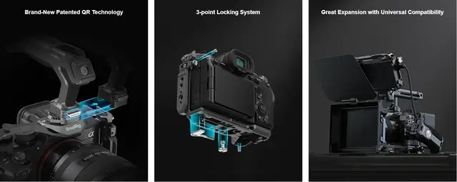 Gabbia Quick Release SMALLRIG Per Sony A7 IV/A7S III/A7R V - Con Sistema HawkLock, Accesso Completo E Design Antigraffio