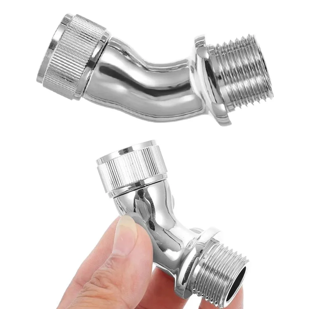 1 Pc Shower Elbow Adapter 45°Angle Bathroom DIY Extender For Shower Head Male To Female Shower Head New Practical