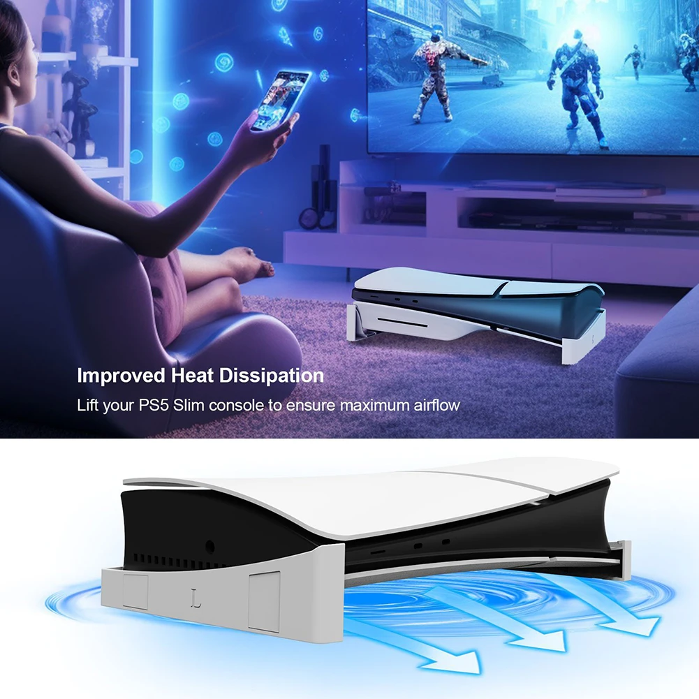 PS5 콘솔용 호크스플라이 수평 스탠드, PS5 디스크 및 디지털 에디션 호환, PS5용 베이스 스탠드 홀더
