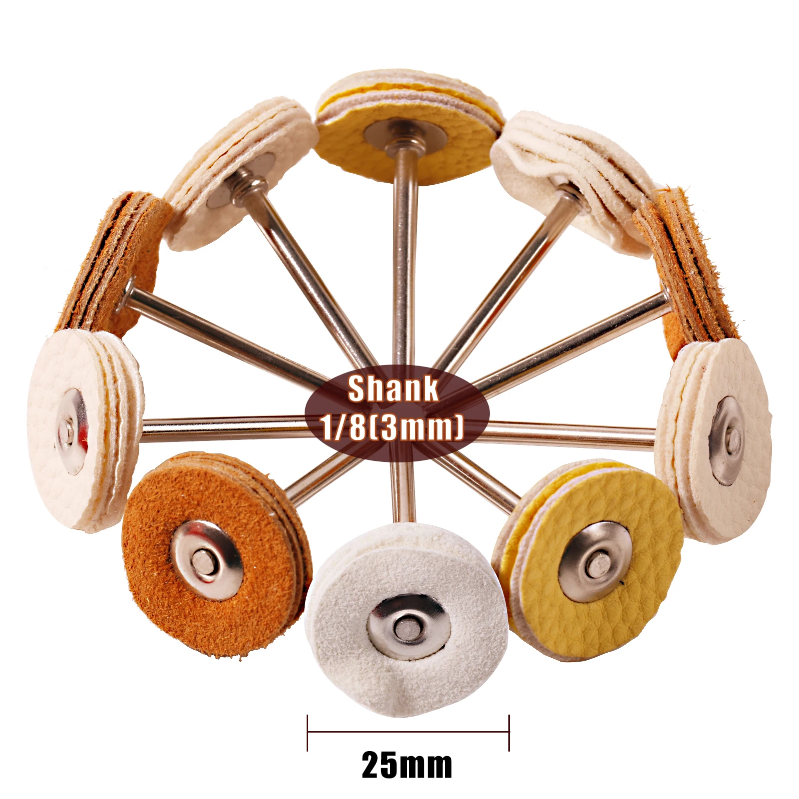 Dremel Polishing Pads 20-Pack Leather Polishing Wheels (1/8