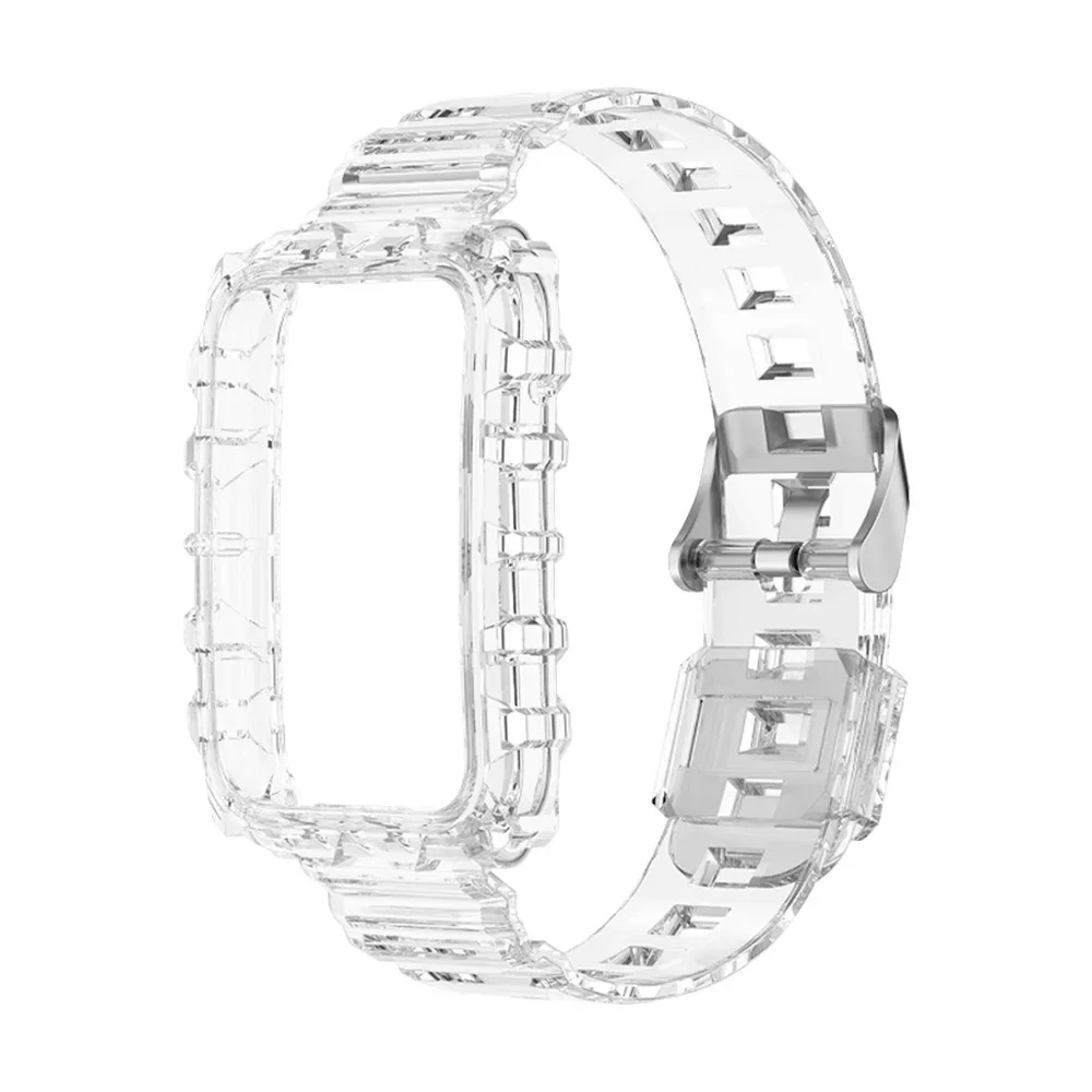 Soft Silicone Transparent TPU Sport Strap with Protective Case