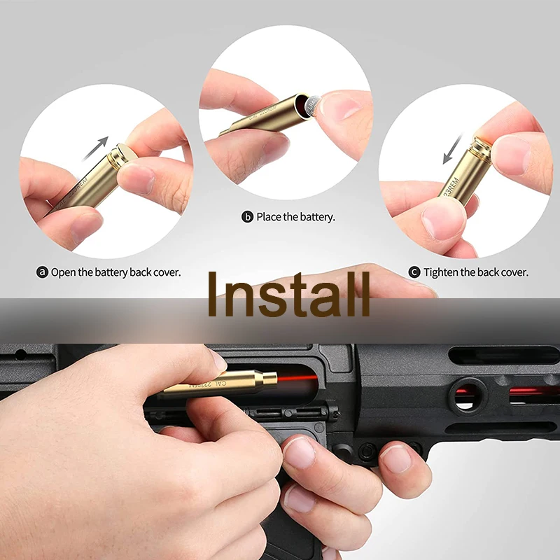 Vector Optics Tactical Laser Sighter Hunting Red Laser Bore Sight Hit Dry Training Collimator for .223 .308win 7.62 Airsoft red dot laser sight dry fire laser trainer laser bore sight laser sight