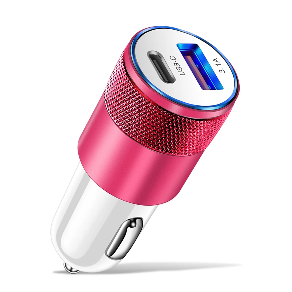 66W USB Car Charger Type C Fast Charging Phone Adapter For Xiaomi Huawei PD Phone Charger Car Adapter Socket Cigarette Lighter