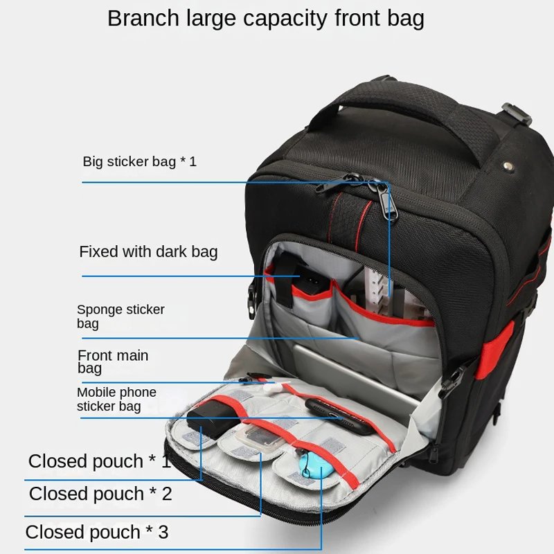 Rolling Luggage Trolley Folding Luggage Trolley Trolley Photography backpack Professional Camera Bag Trolley Travel Suitcase Video Photo Digital Camera Luggage Backpack
