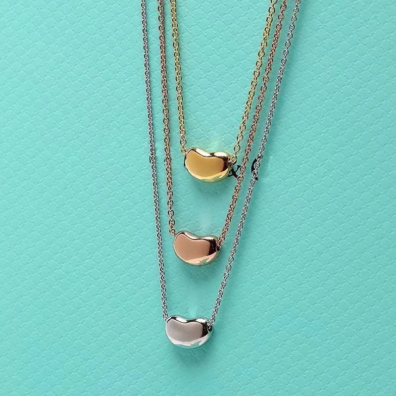 

Женское ожерелье из серебра и золота, Классическая цепочка до ключиц в виде горошина, вечная бижутерия в подарок на день Святого Валентина