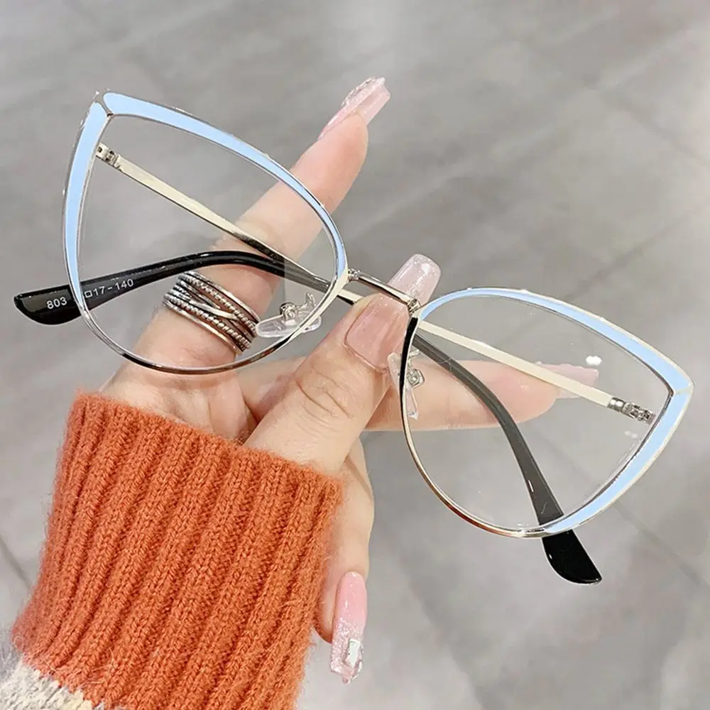 

Women Portable Durable Eye Protection Anti-Blue Light Glasses Ultra Light Frame Oversized Eyeglasses Computer Goggles