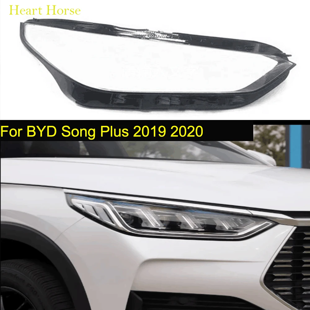 

For BYD Song Plus 2019 2020 Headlight Cover Transparent Lampshade Headlamp Shell Plexiglass Replace The Original Lens