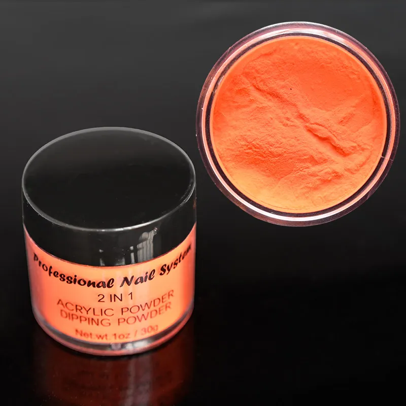 1KG Neon Phosphor 3in1 Acrylic Powder Extending/Carving/Dipping Neon Crystal Powder With Pink/White/Clear Nail Builder Powder 3