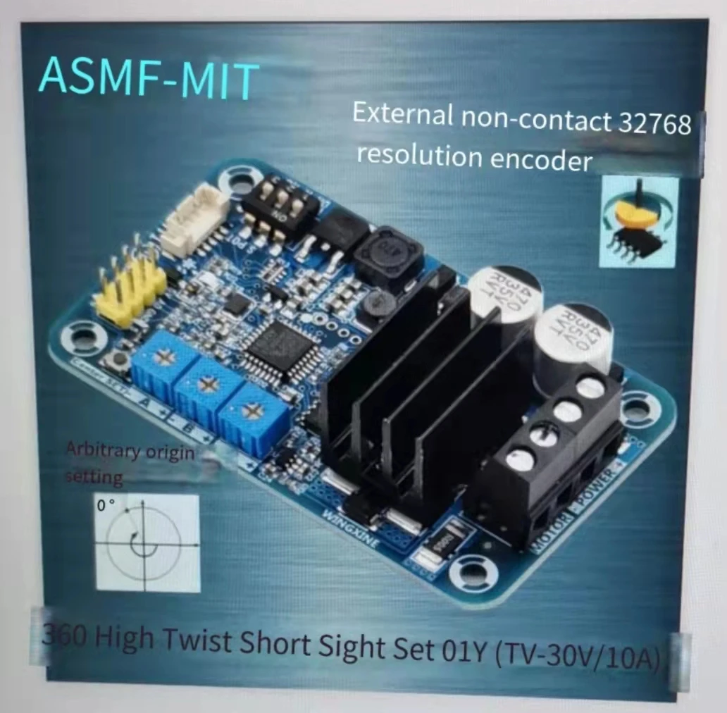 

ASMF-MT1 Magnetic Encoding Single Channel High Torque 500Nm Steering Gear Controller DIY12V to 24V Current Limit 10A