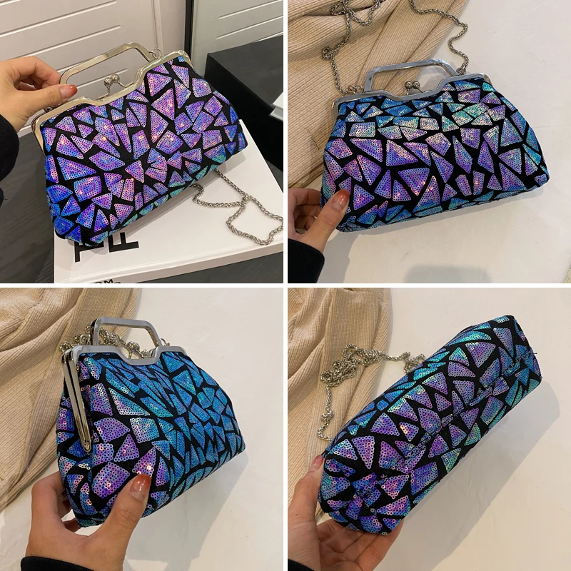 Fashion Shining Glitter Women Handbags For Women 2023 Clutch Bags For Women Wedding Evening Bag Sequined Party Crossbody Bags