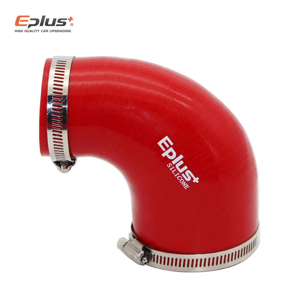 Silicone Hose Universal 90 Degrees Reducer Braided Tubing Car Intercooler Turbo Mechanical Plumbing Connecting Red Multi Size