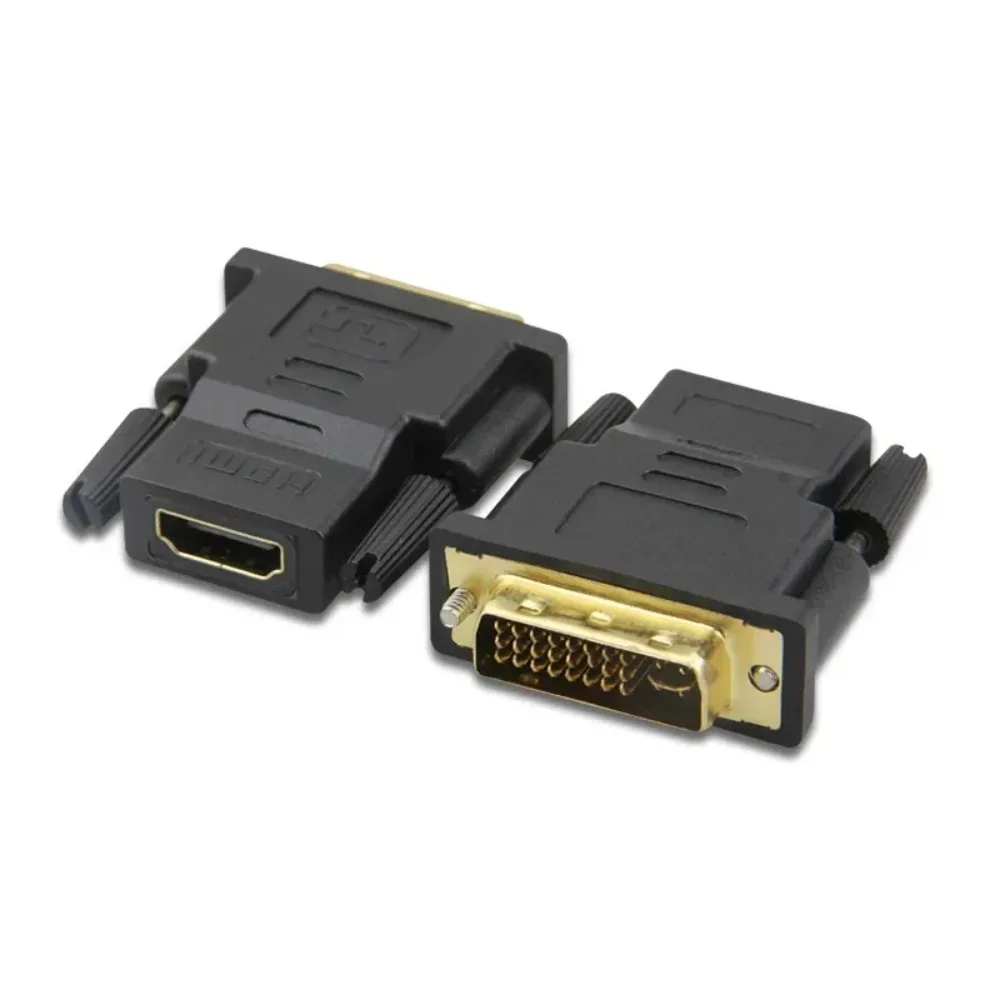 DVI D 24+1 Male To HDMI Female Cable Connector Converter Adapter for Projector Audio & Video Cables Parts