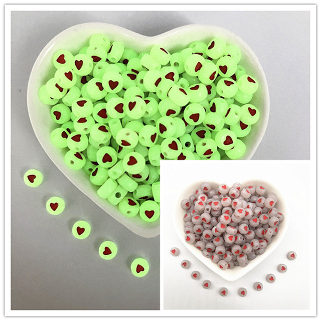 7x4mm A-Z Luminous Beads Letter Beads Acrylic Spaced Beads For Jewelry Making DIY Charms Bracelet
