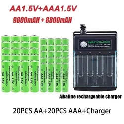 High - Capacity Rechargeable AA & AAA Battery Set with Charger (20PCS 20PCS - Charger)