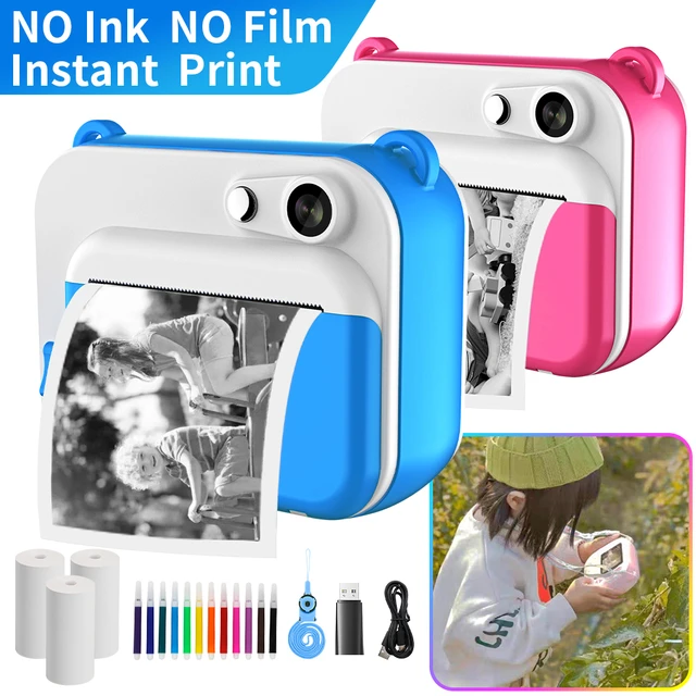 Appareil Photo À Impression Thermique Instantanée Pour Enfants, 1080p, Hd,  Vidéo, Jouet - AliExpress