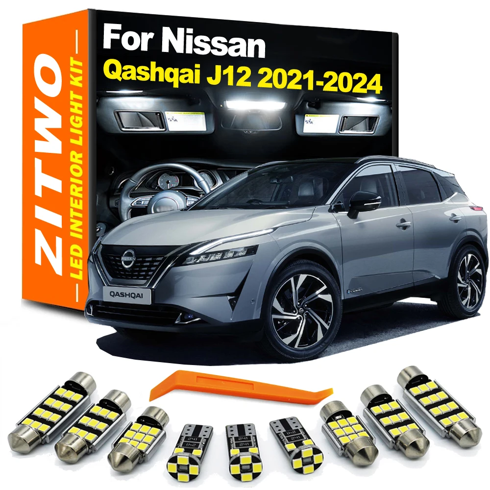 ZITWO 12Pcs LED Interior Reading Dome Plate Light Kit For All New