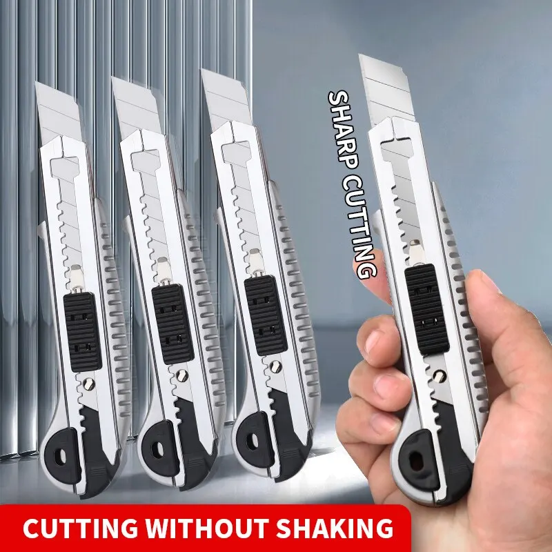 Art Knife All Steel Thickened Large All Stainless Steel Wallpaper Industrial Grade Tool Holder