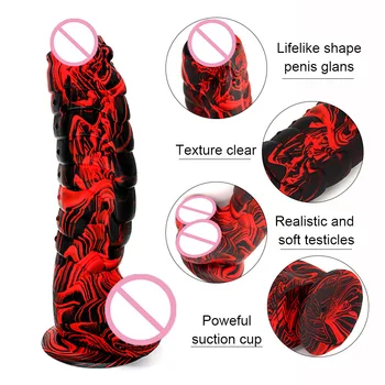 Thrust Dildo Color Dinosaur Scales Penis With Suction Cup Large Female Adult Sex Toys Real Huge Cock Strapon Big Dick Sexy Shop 5