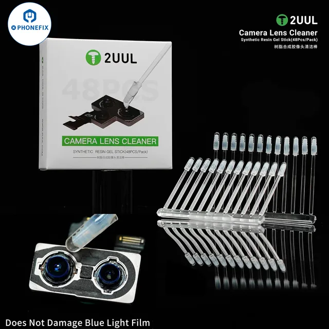 طقم أعواد الجل اللاصقة 2UUL لتنظيف عدسات الكاميرا والشاشات (48 قطعة) 1
