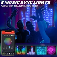 2m*2m/3m Smart Curtain Lights Bluetooth App LED String RGB Fairy Lights DIY Music Change Display for Window Bedroom Decoration - Image 4