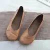Leather Retro Flat Shoes Woman Handmade Leather Loafers Flexible Summer Casual Shoes Female Flats 1