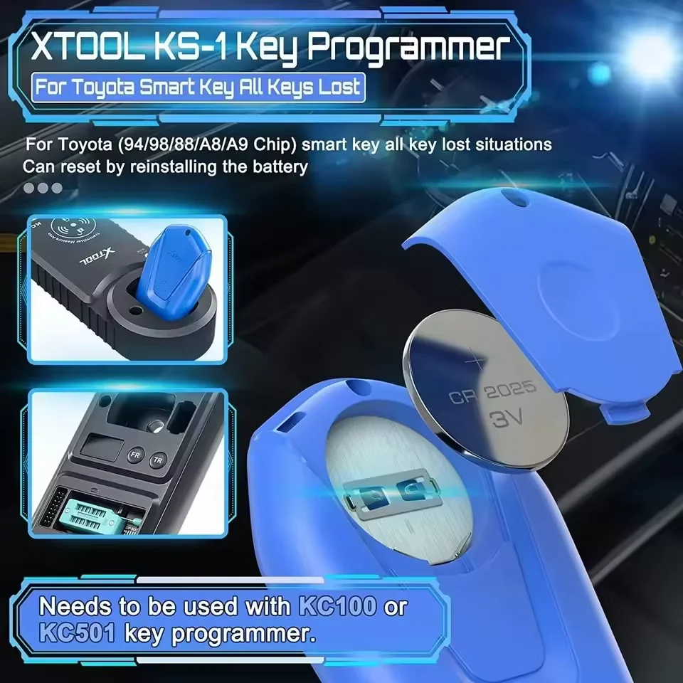 XTOOL KS01 Autoschlüssel-Programmiergerät KS-1 Smart Key Emulator für Toyota/Lexus, kompatibel mit IK618/X100 PAD3, bei Komplettverlust aller Schlüssel mit KC100 KC501 – Detail 1