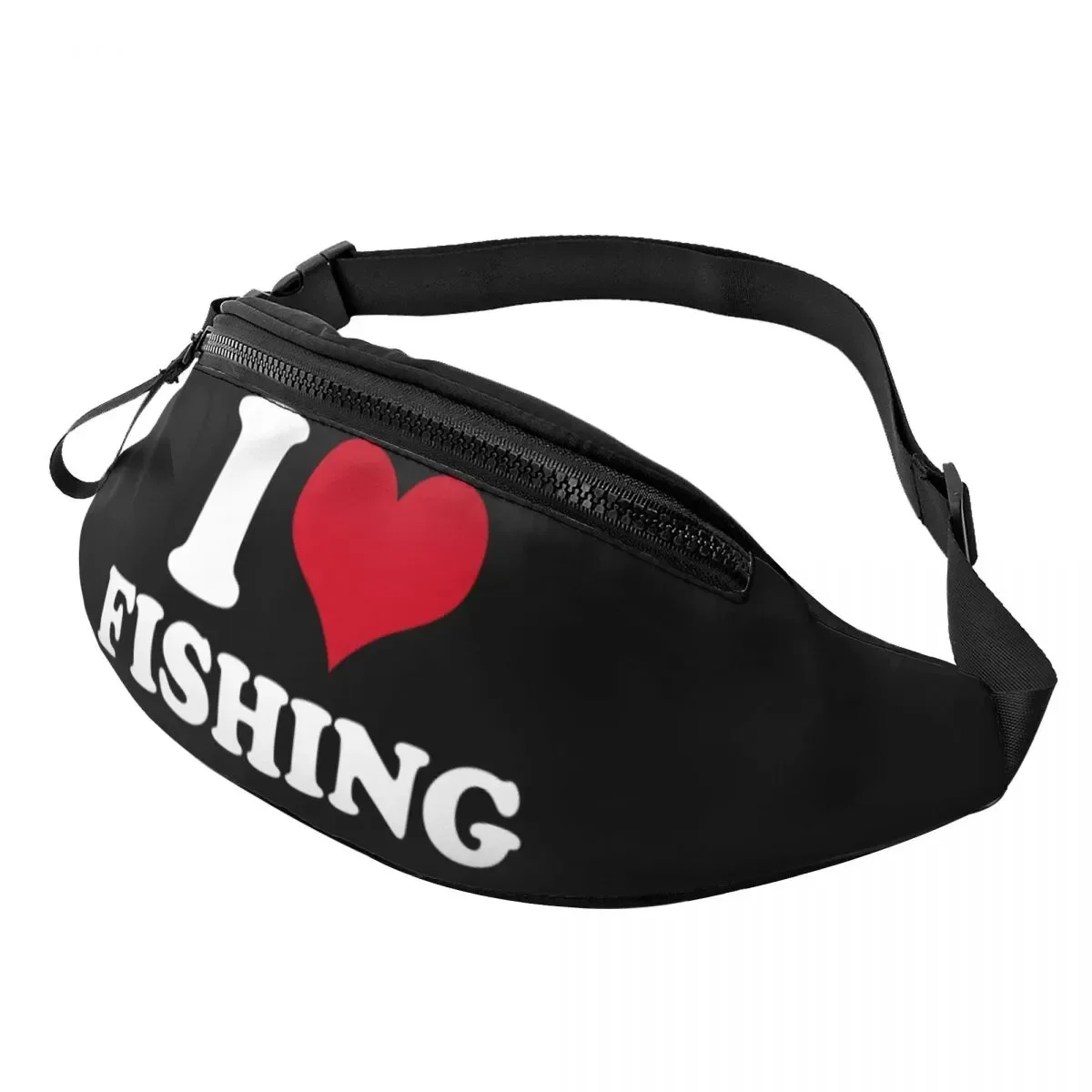 

Casual I Love Fishing Fanny Pack for Cycling Camping Women Men Fisherman Fish Crossbody Waist Bag Phone Money Pouch