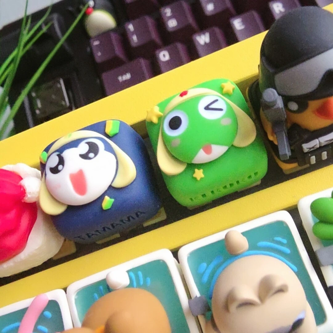 Lobo Keycap Keroro 프라이빗 시리즈 키캡 교체 Esc 귀여운 기발한 수지 장식 기계식 키보드 게임 매니아를 위한 선물
