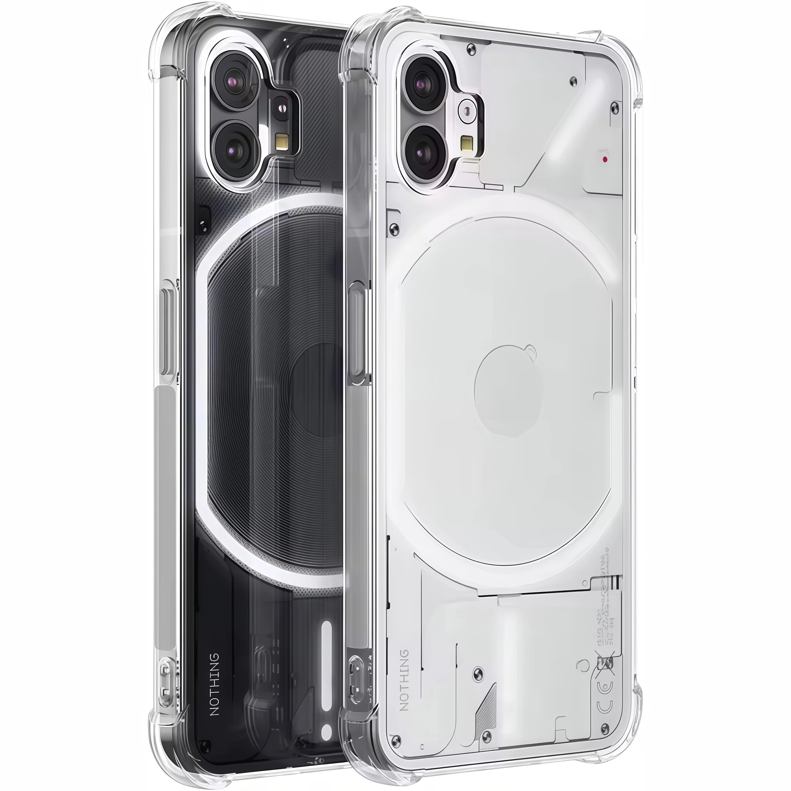 Transparent Shockproof Silicone Clear Airbags Case - Durable Protective Back Cover