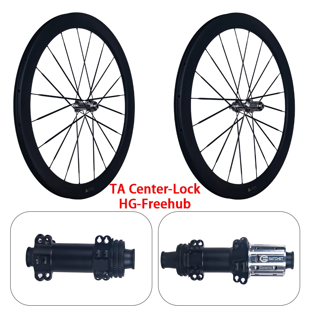 Paire de roues à rayons en carbone RUJIXU SS 1100g super légères 60T - Image 6
