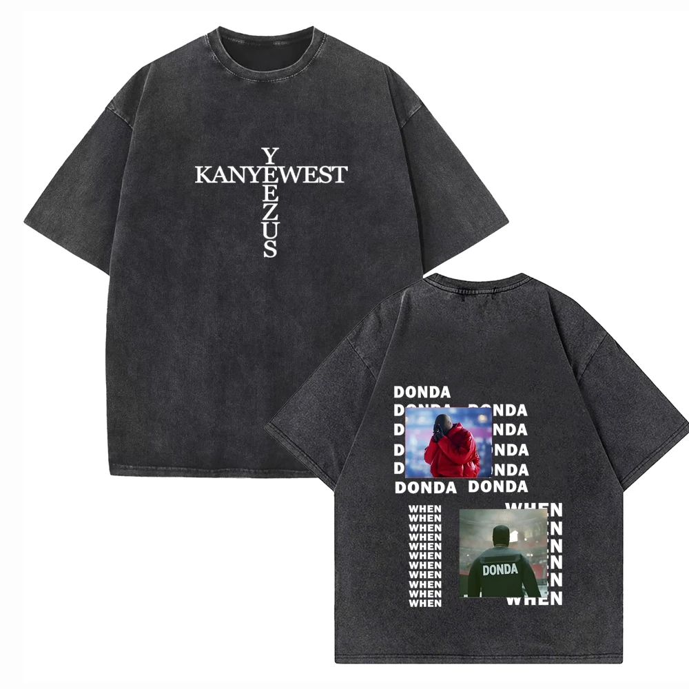 

Kanye West Donda 2024 рубашки в винтажном стиле Харадзюку летние футболки в стиле унисекс с круглым вырезом и короткими рукавами из хлопка