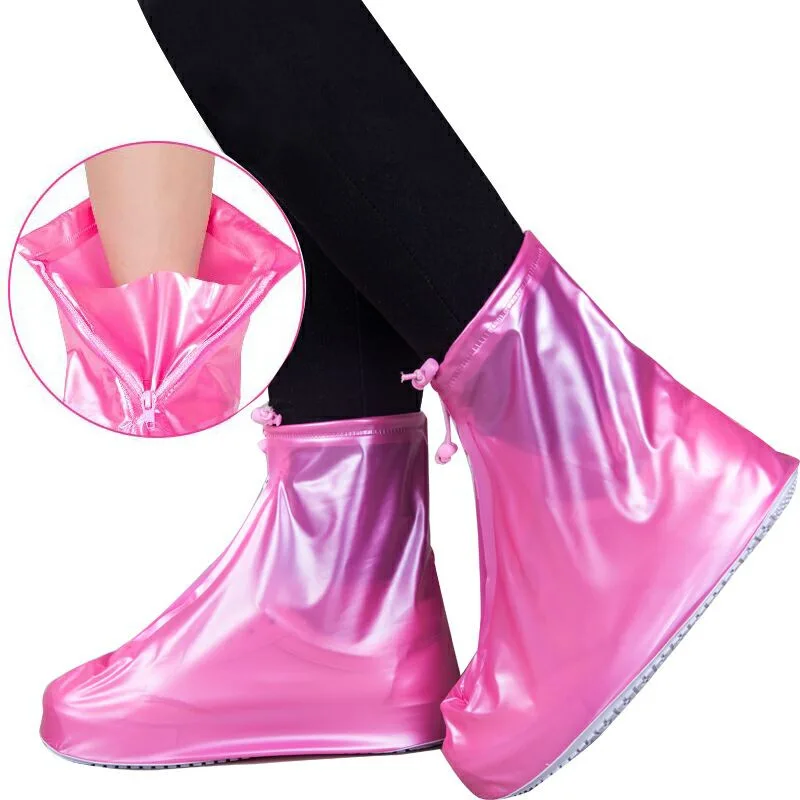 New Women Fashion Waterproof Shoes Protector Men Shoes Covers Unisex Outdoor Boots Cover Thick Reusable Rain Boots
