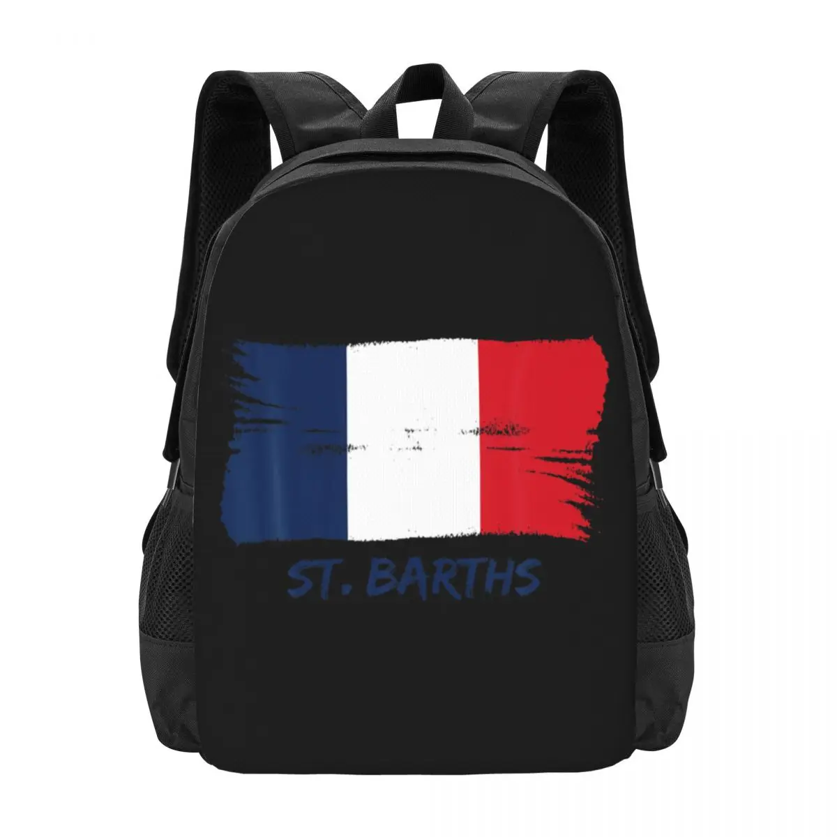 Saint Barthlemy Vintage St. Barths Flag Collaboration Zaino Grande Capacità Simpatica Stampa 3D Pieghevole