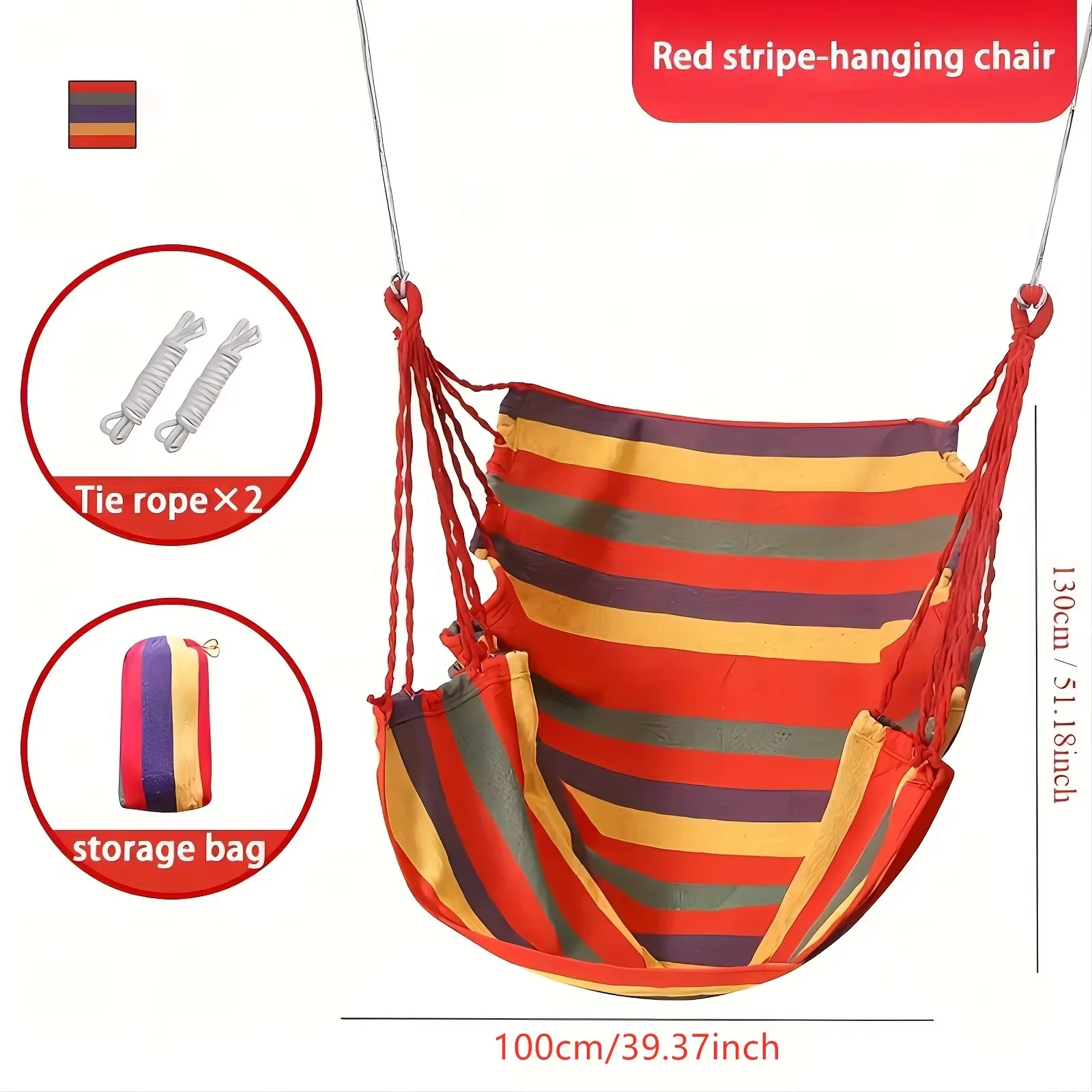 Thick Canvas Outdoor Hammock 4