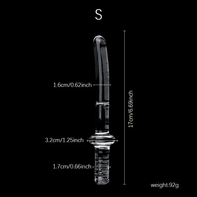 4 Sizes Crystal Glass Dildo Anal Butt Plug Anal Wand For Anal Sex Play, G- Spot Butt Beads Plug Beginner Wear Analplug Sex Toys