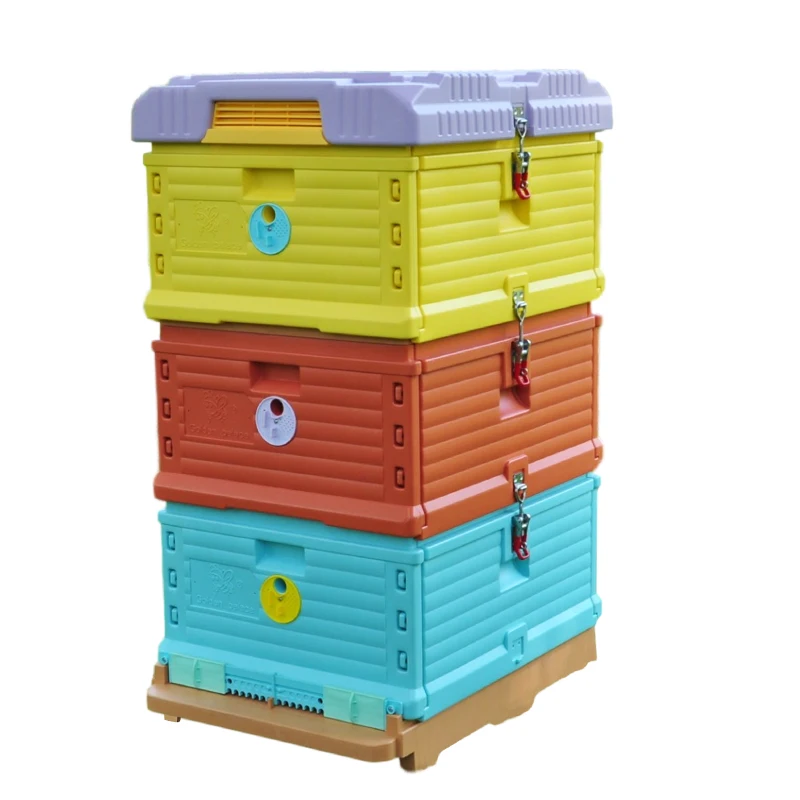 

Wholesale apiculture bee hive kit beekeeping tool 3 layers Langstroth plastic thermo beehive for beekeeper