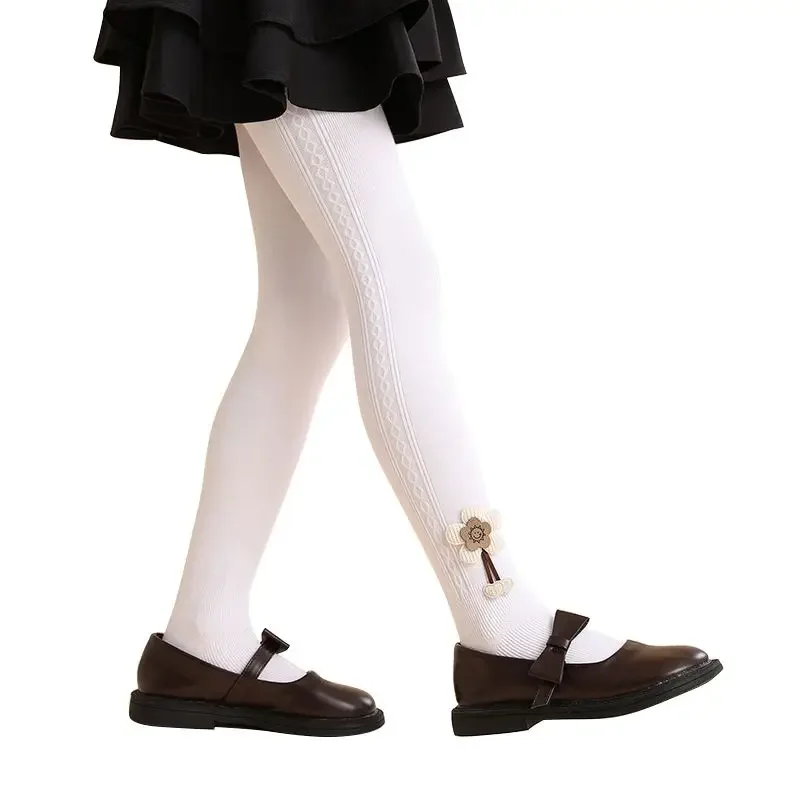 Baby Tights Children Age Season With Thick Cotton Pure Render Children Pantyhose Girls Big PP Even Foot Tights