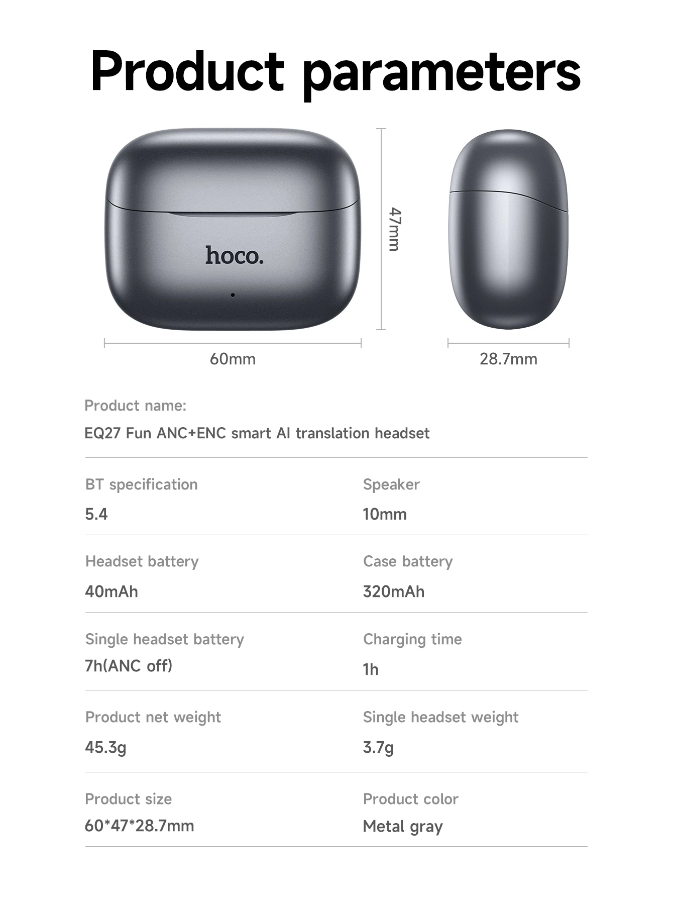 Sports Bluetooth Earbuds Charging Case and Components