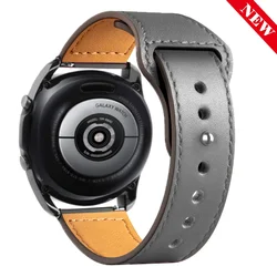 Magnetic Leather Strap with Metal Accents - Premium 22mm/20mm Bracelet Band - 20mm watch band (Silver gray 24)