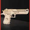 DIY 3D Wooden Rubber Band Gun Puzzle Assembly Model Toy Shooting Models Kits for Children Gifts 4