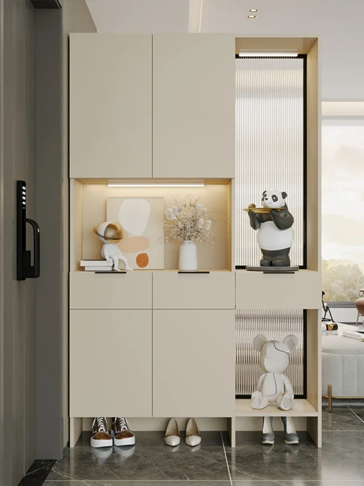 

Light Luxury Living Room Partition Screens Storage Rack Modern Minimalist Home Curio Cabinet Shoe Cabinet Integrated